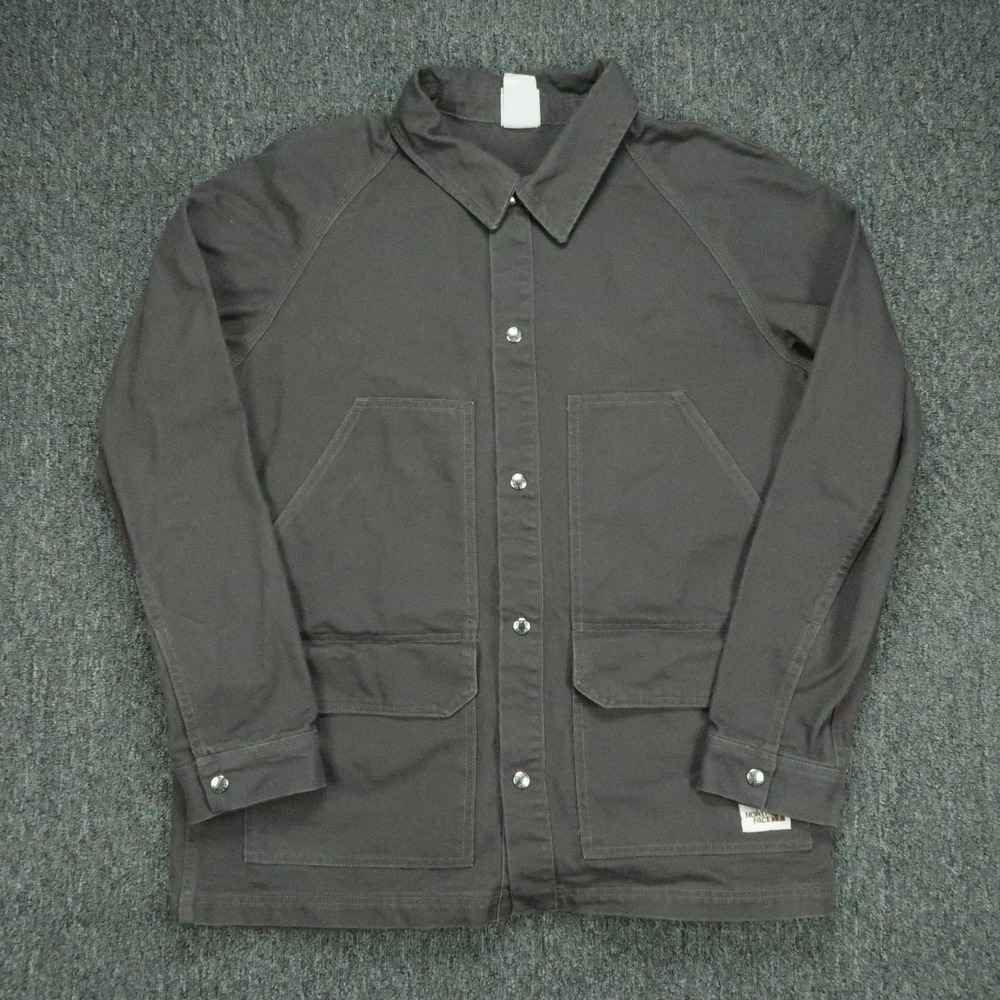The North Face Jacket Mens Large Gray Outerlands Utility Snap Chore Coat